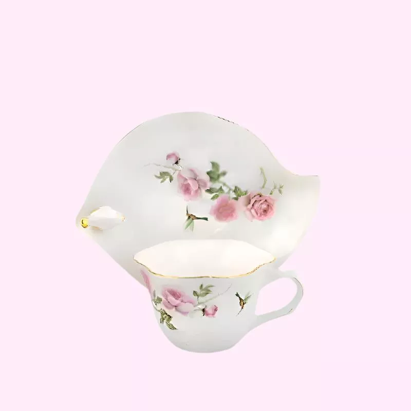 Golden Songbird Cup & Saucer
