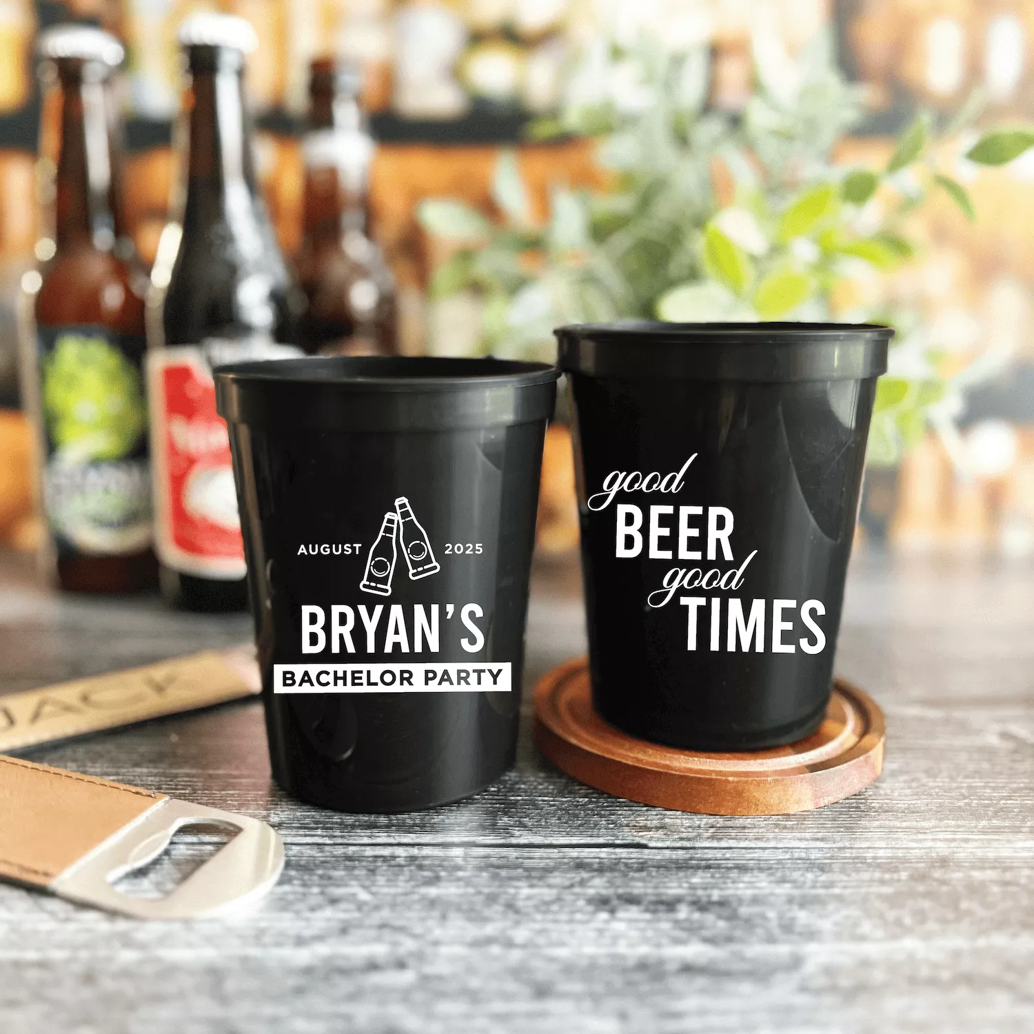 Good Beer Good Times Bachelor Stadium Cups