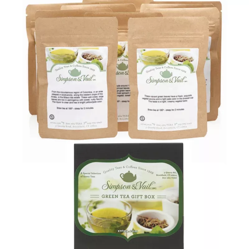 Green Teas Sampler Gift Set - 10 packages - WS