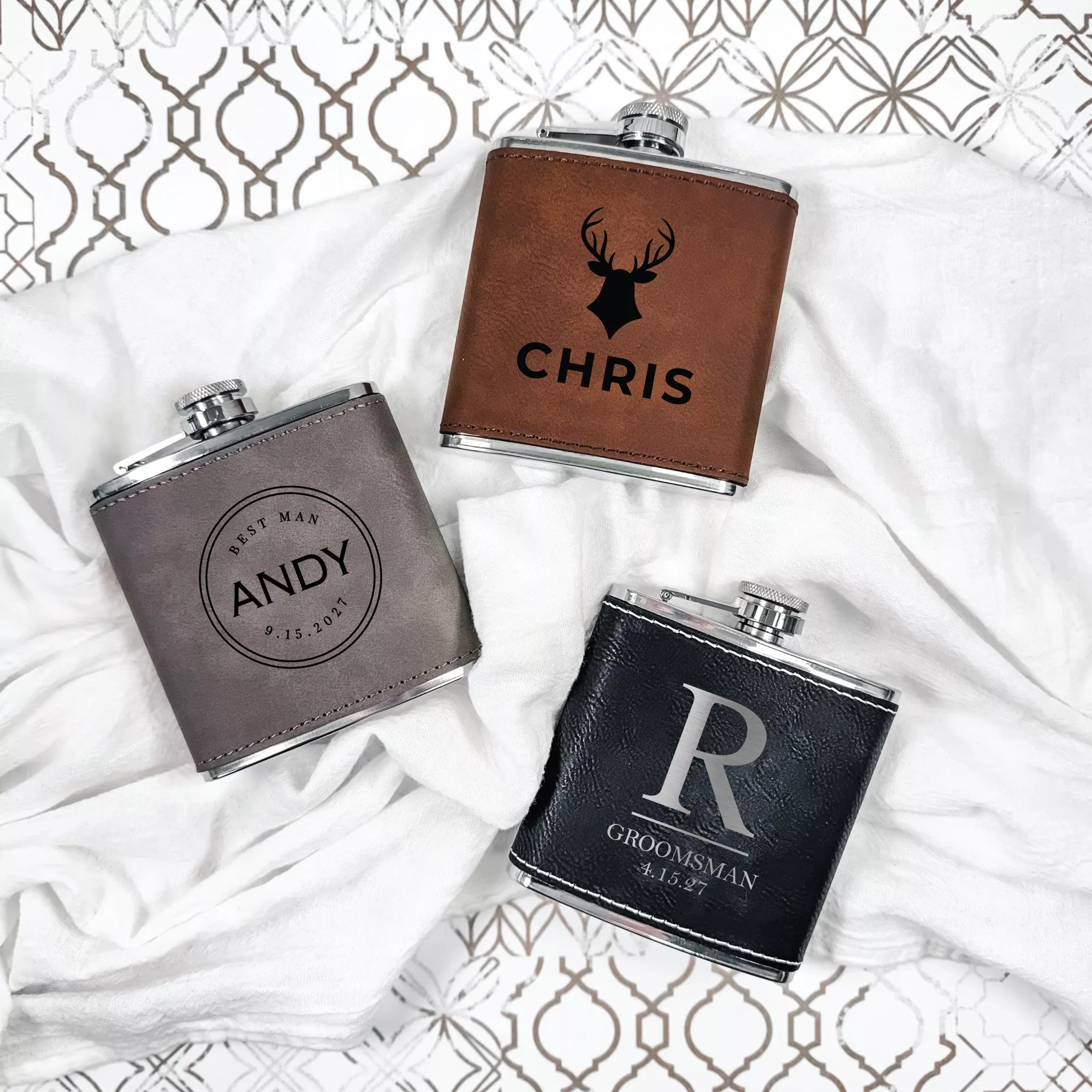 Groomsmen Proposal Flask | Groomsmen Keepsake | Custom Flask for Him