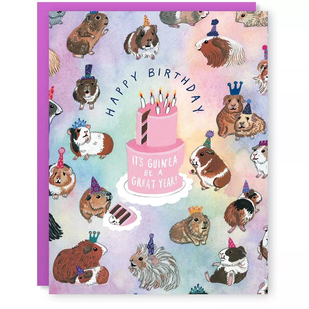 Guinea Pig Birthday Card