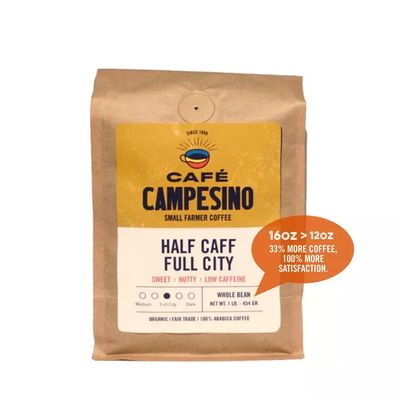 Half Caff Blend Full City Roast Coffee