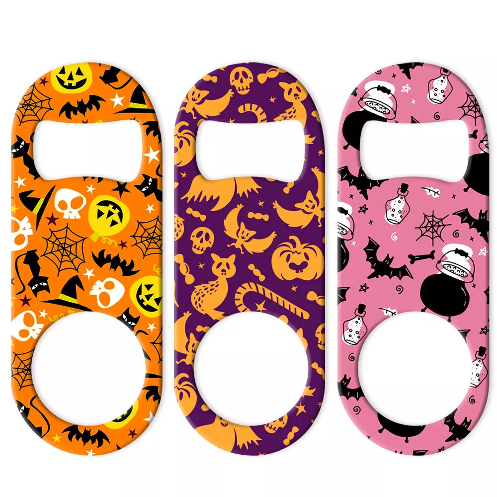 Halloween Pattern Mini Bottle Openers - Sold in Packs of 3 or Individually
