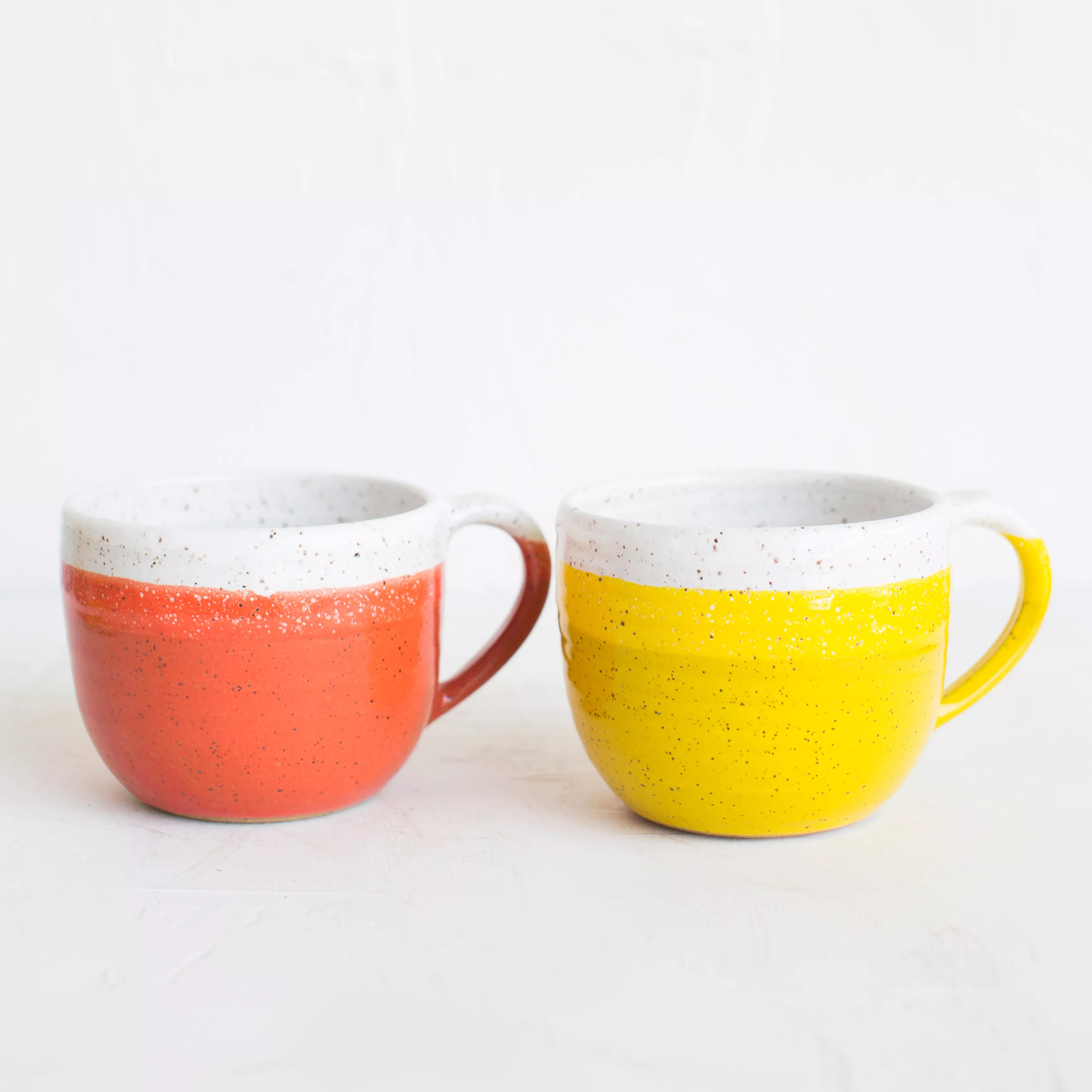 Handmade Jumbo Mug|Yellow&Coral&Pink