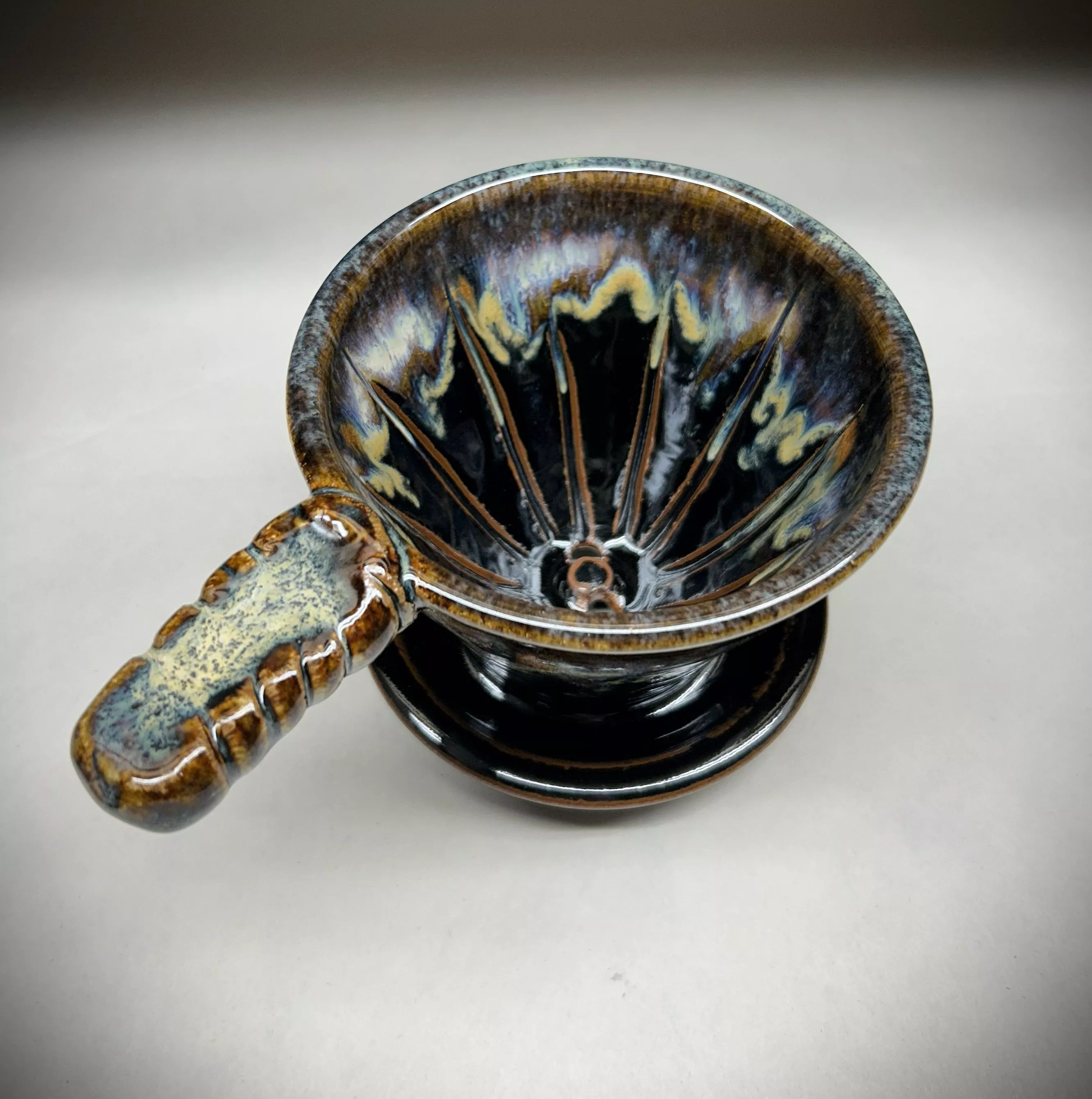 Handmade Pottery Coffee Cone Pour-Over Coffee Brewer