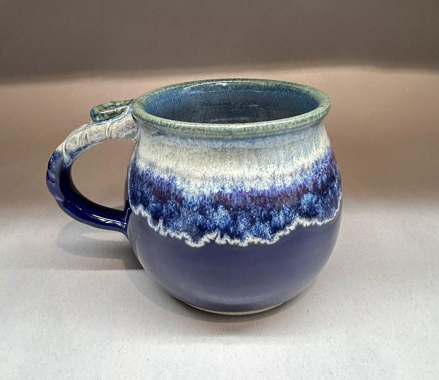 Handmade Pottery Mug Cobalt Blue Glaze