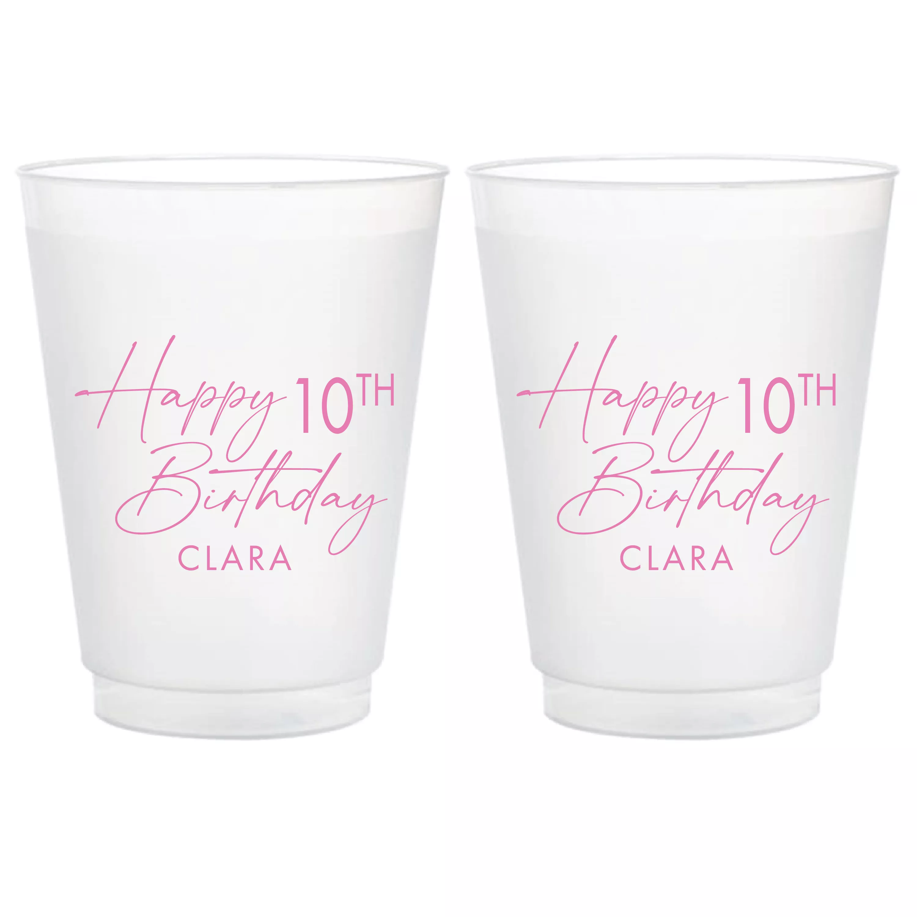 Happy Birthday Bash Frosted Plastic Cups