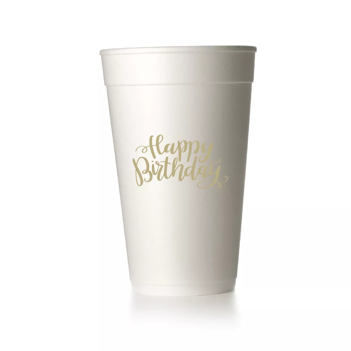 Happy Birthday Curly Font Cups