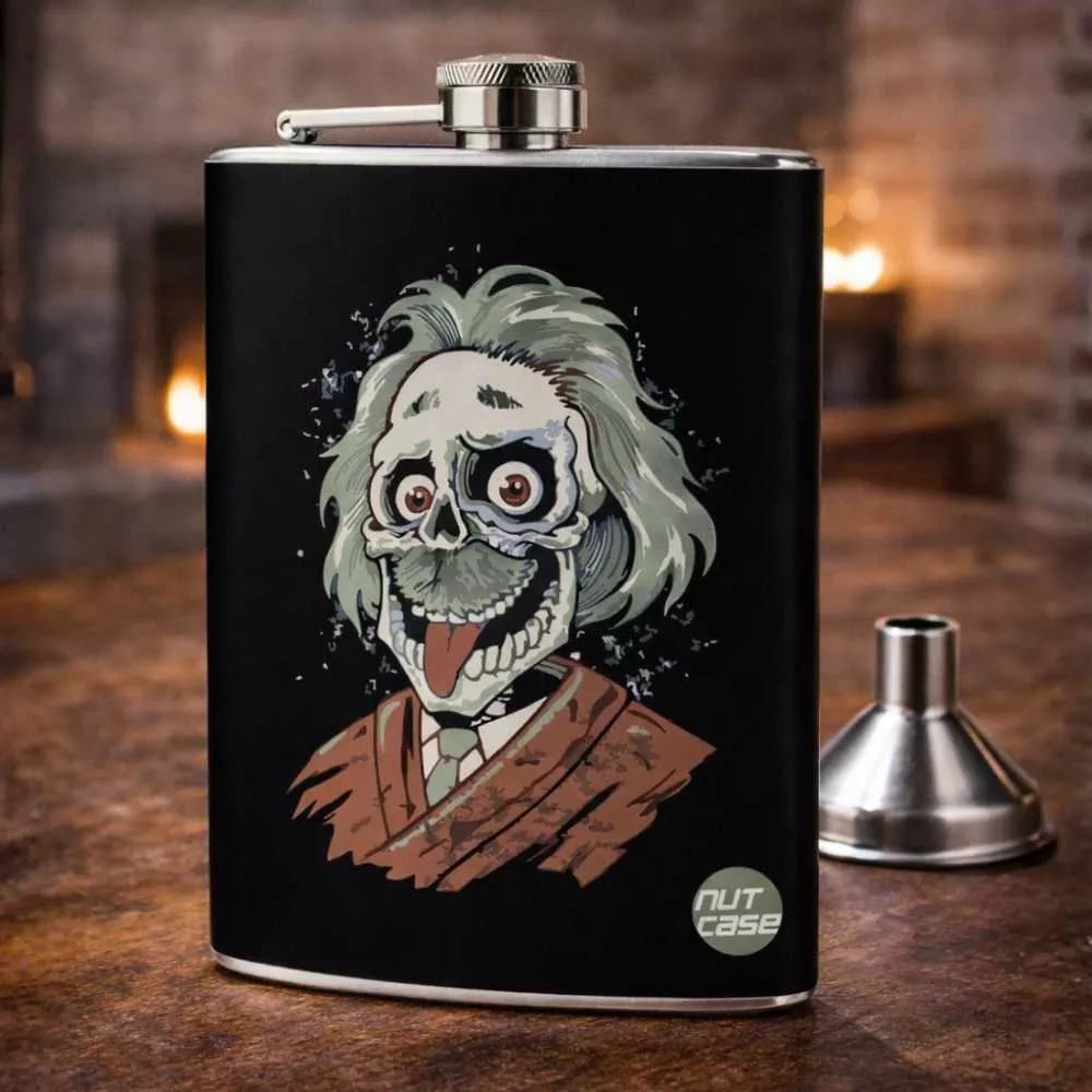 Hip Flask - Albert Turns Zombie