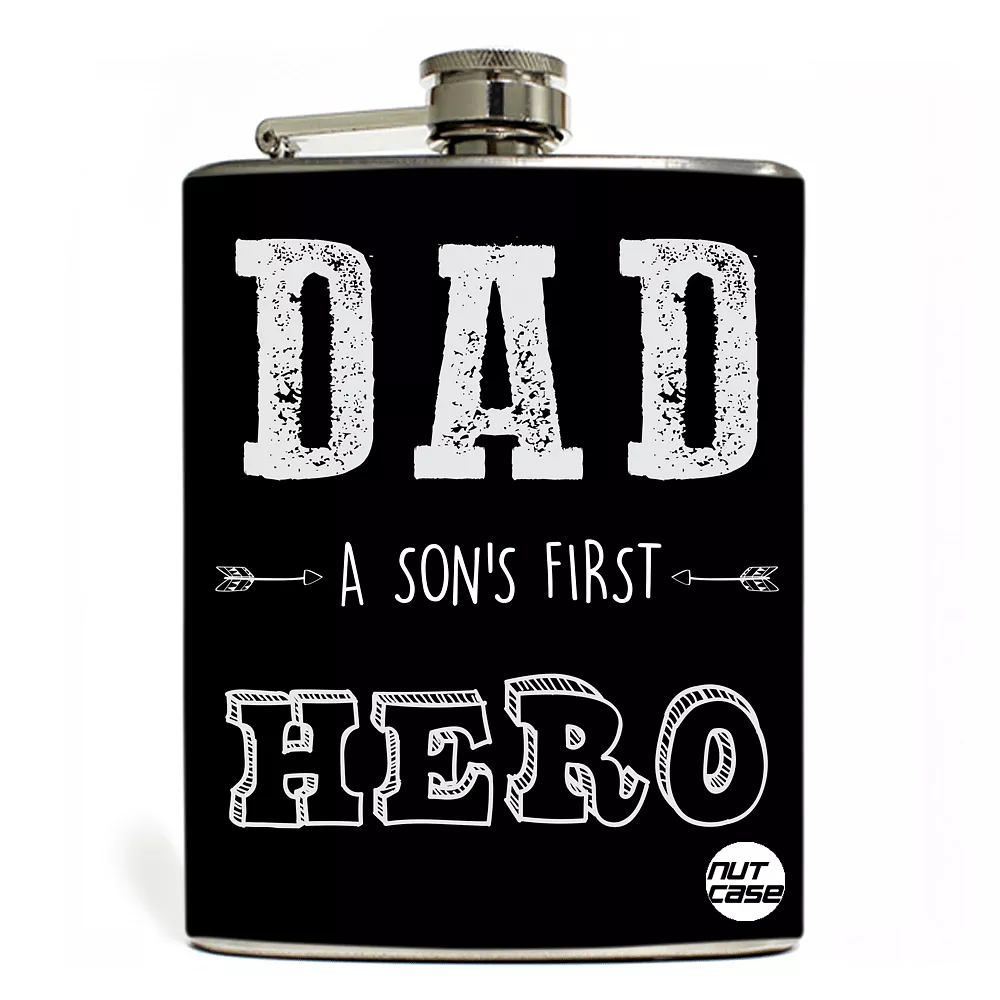 Hip Flask-FATHERS DAY-Son's First Hero