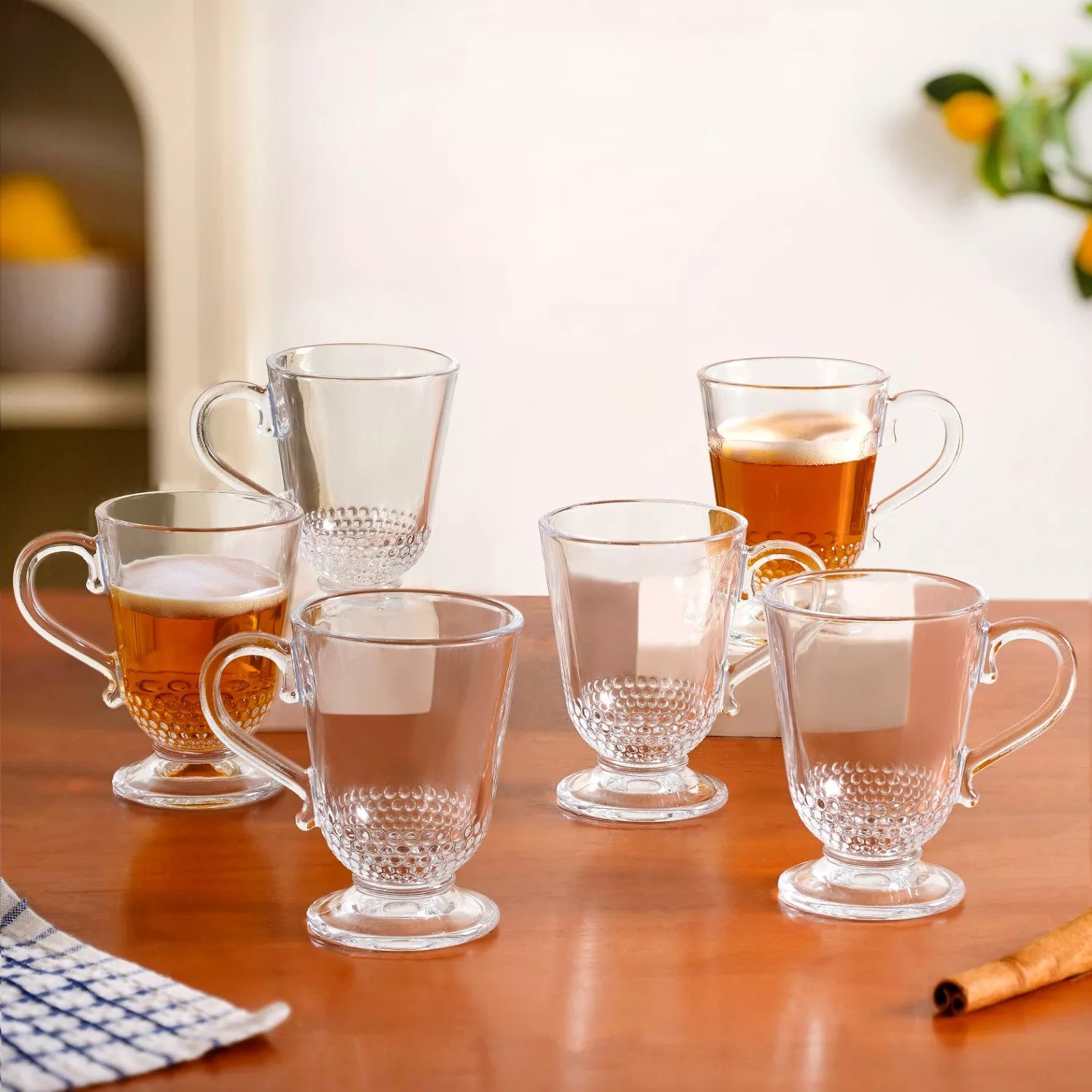 Hobnail Irish Coffee Glass Set Of 6 196ml