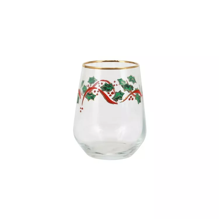 Holly Stemless Wine Glass