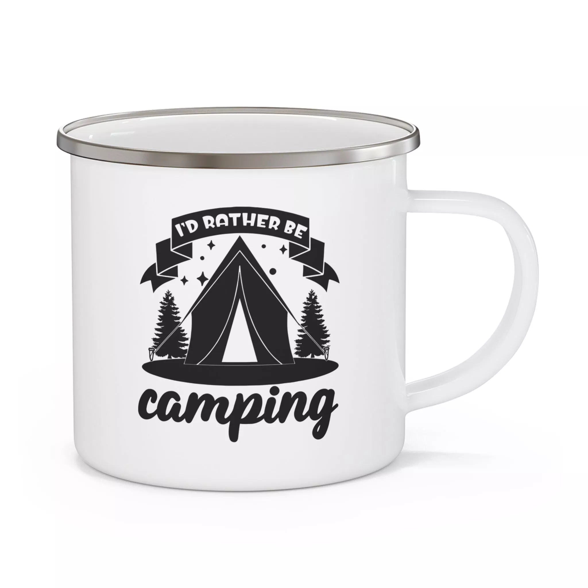 I'd Rather Be Camping Enamel Camping Mug