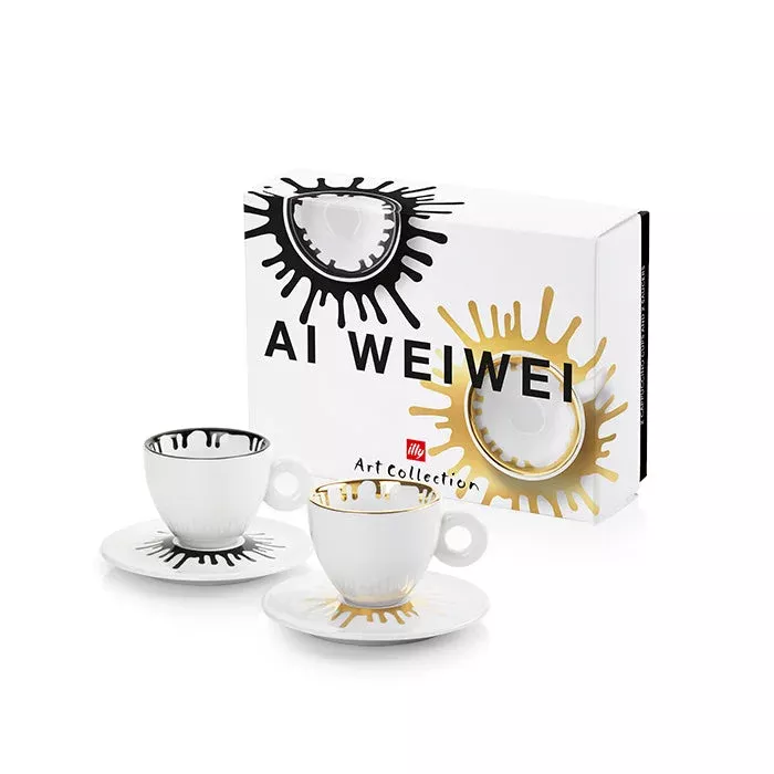Illy Art Collection Ai Weiwei Set of 2 Cappuccino Cups