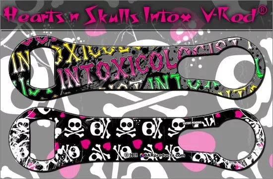 Intoxicologist - Hearts and Skulls V-Rod Bottle Opener