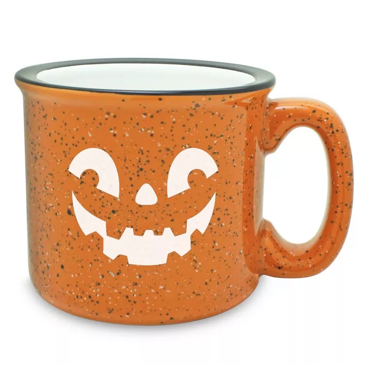 Jack-O-Lantern Terra Cotta Ceramic Camp Mug