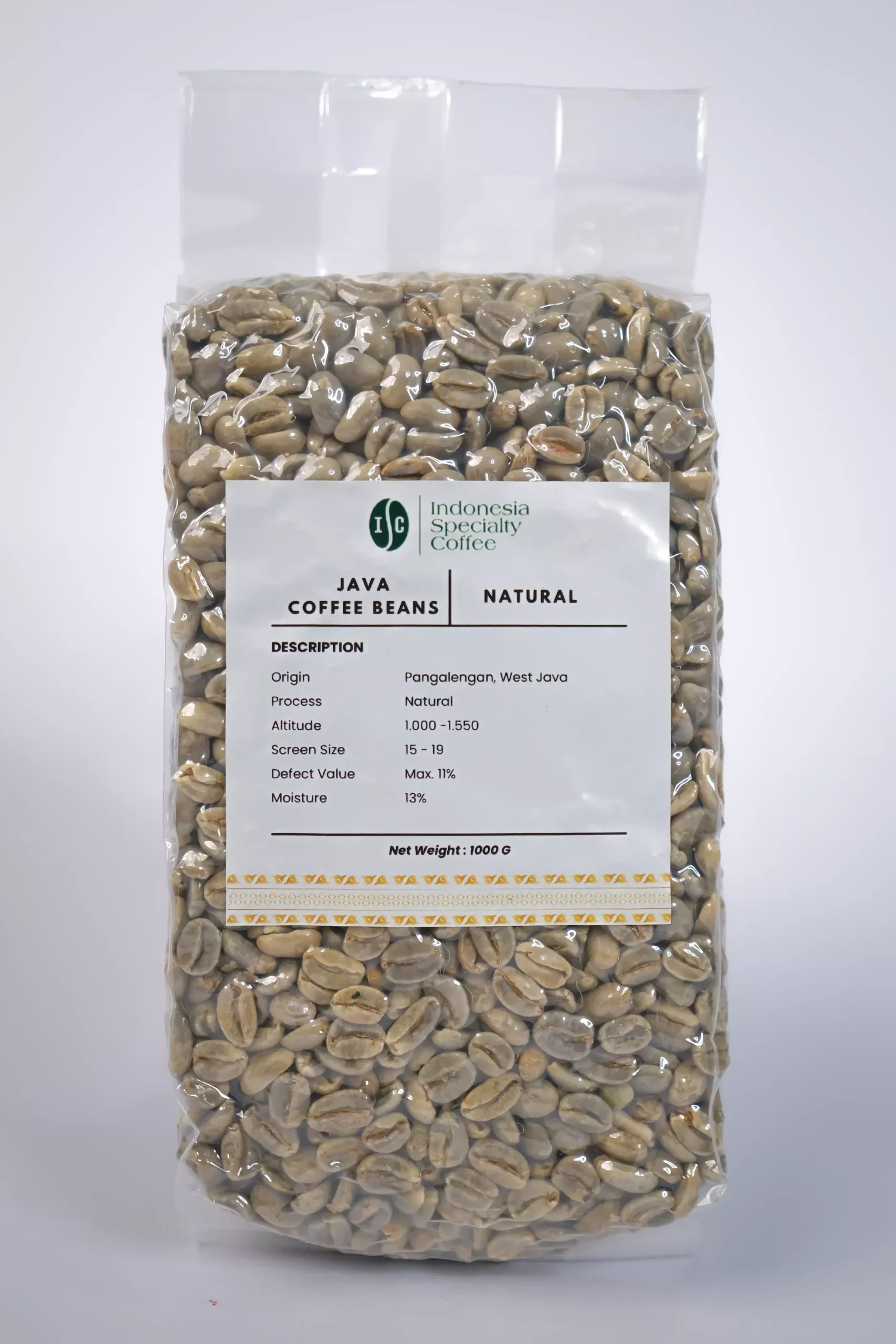 Java Natural Green Coffee Beans