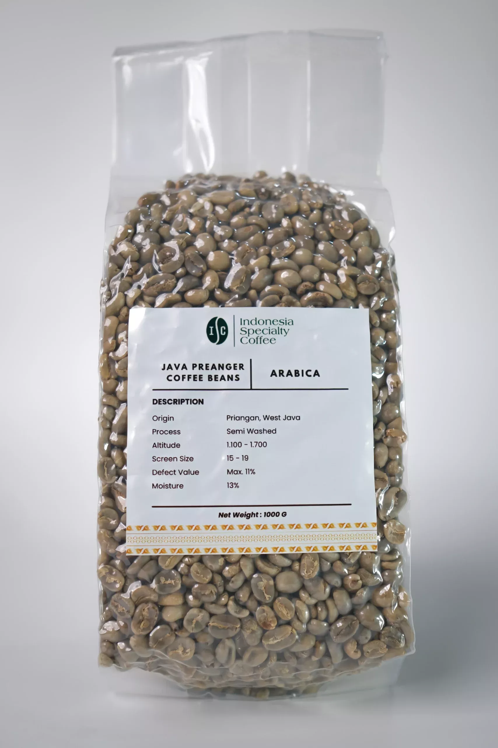 Java Preanger Green Coffee Beans