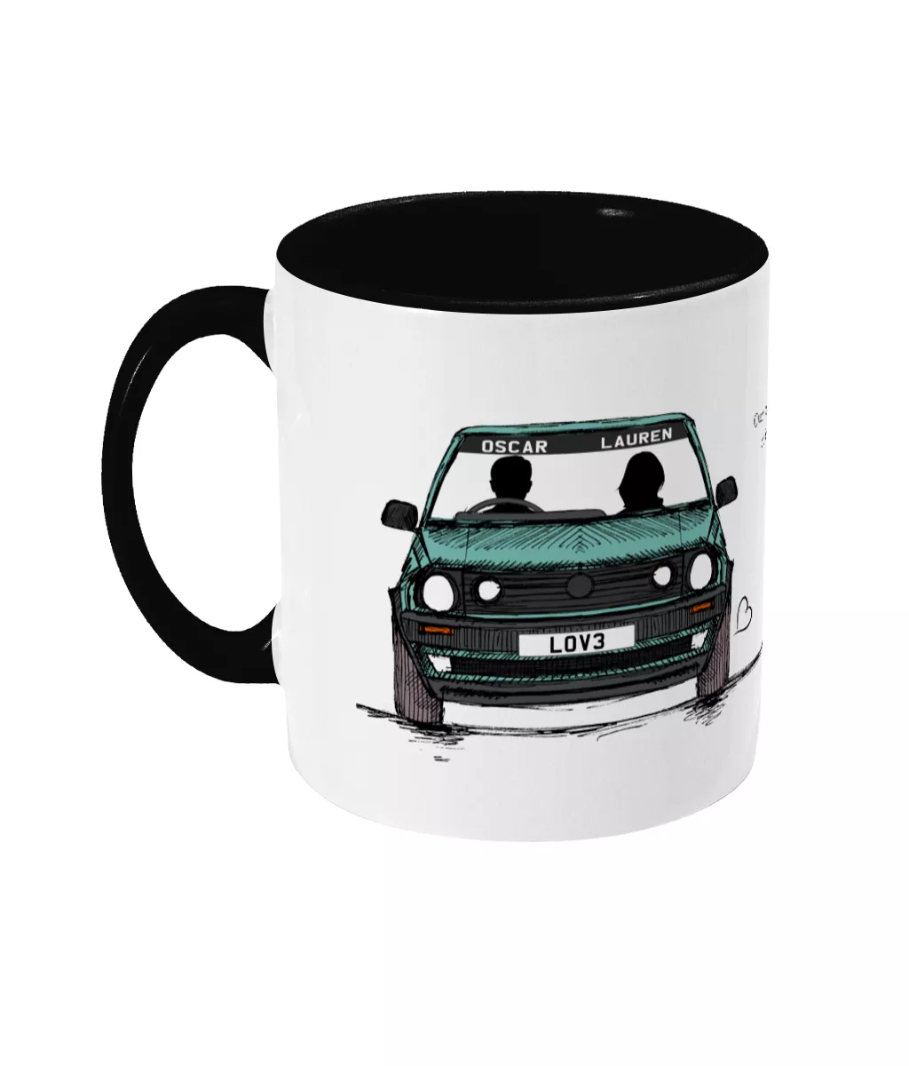 Journey Together 80's 'Hot Hatch' personalised mug