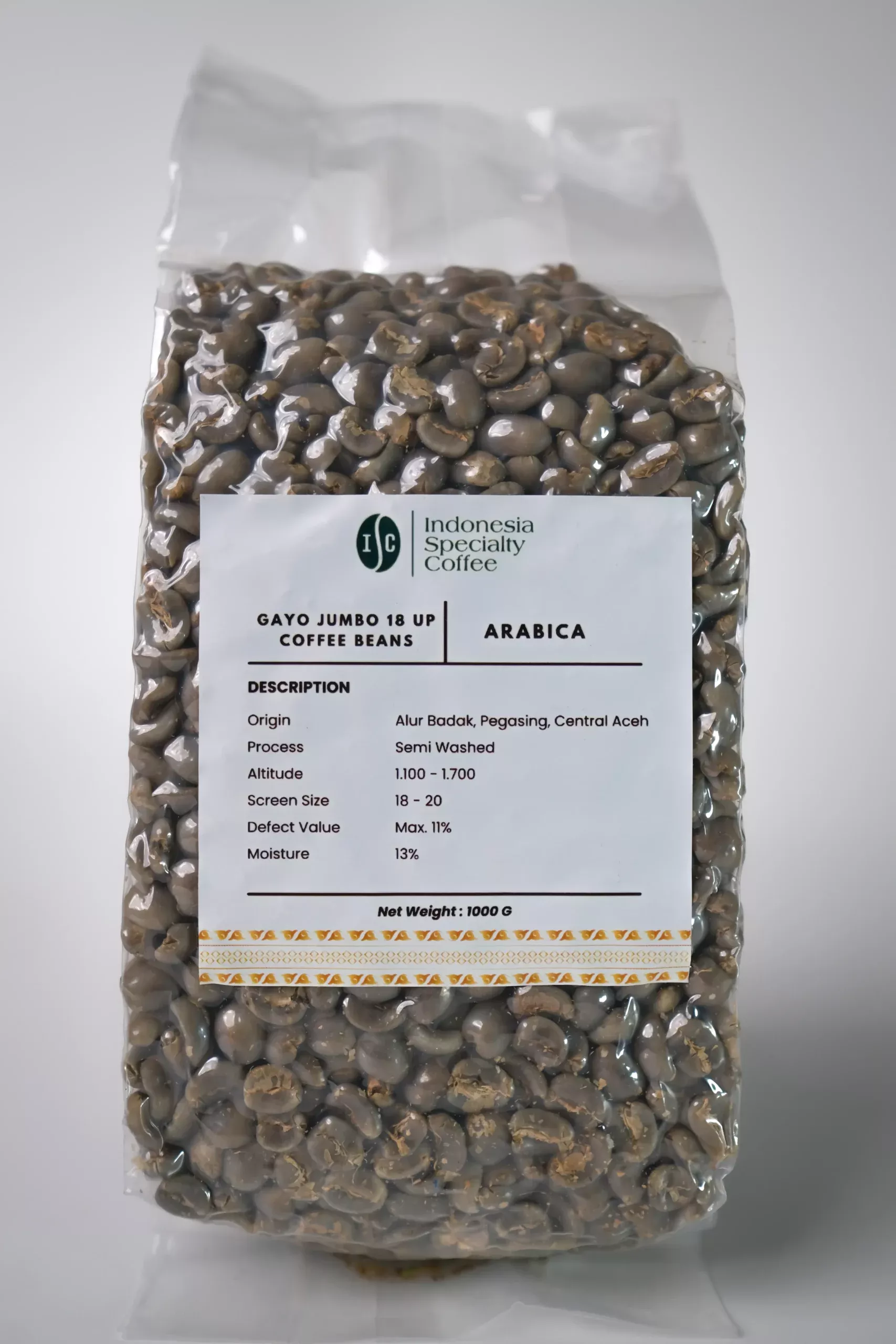 Jumbo Eighteen Plus Green Coffee Beans