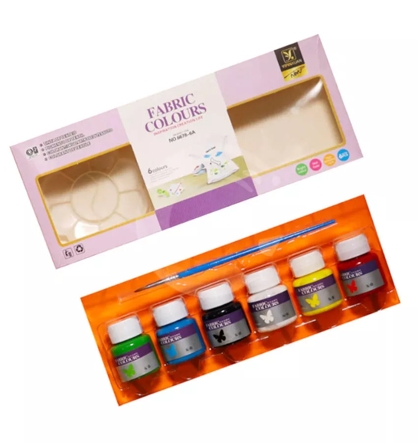 Keep Smiling Fabric Color 6 Bottles Set