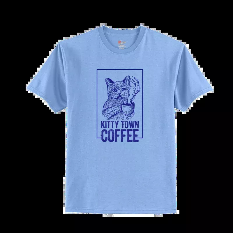 Kitty Town Logo T-Shirt – Light Blue