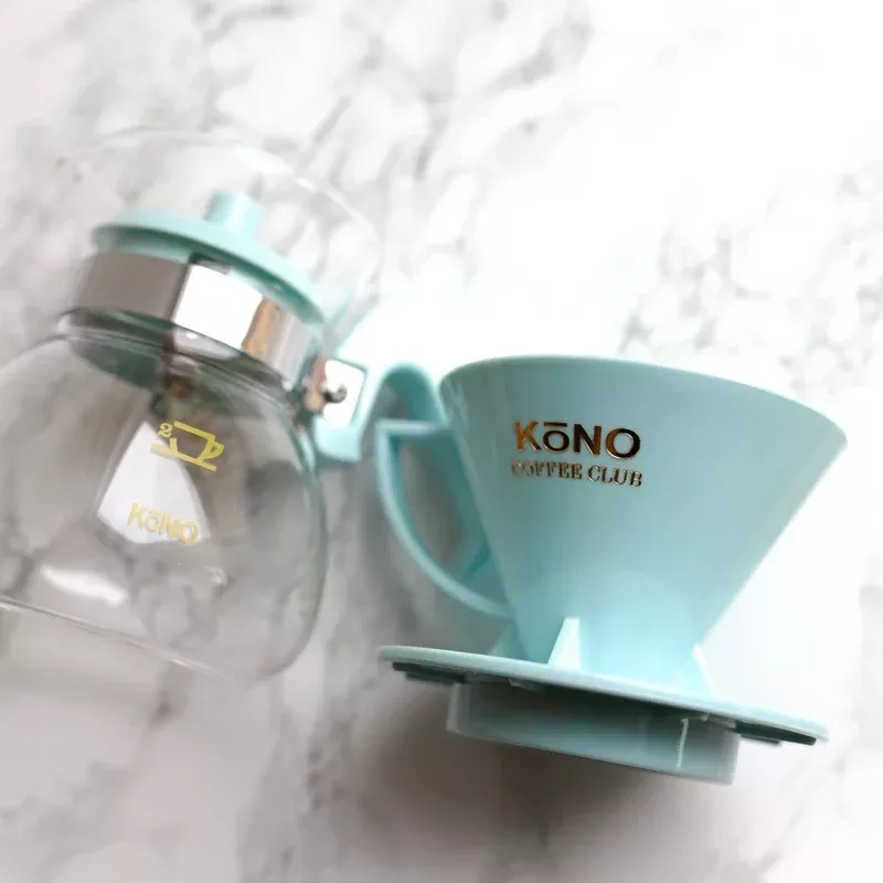 KONO Meimon 2 Person Coffee Dripper Set Mint Blue