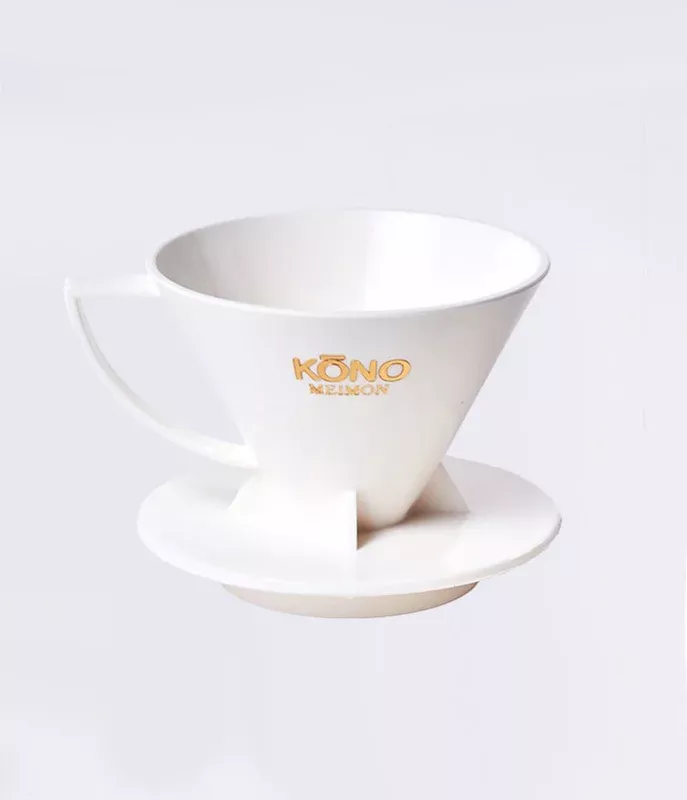 KONO Meimon Coffee Dripper – White (2 Cup, MDN-21WH)
