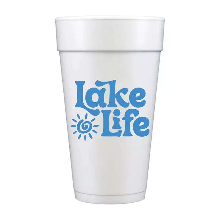 Lake Life Foam Cups