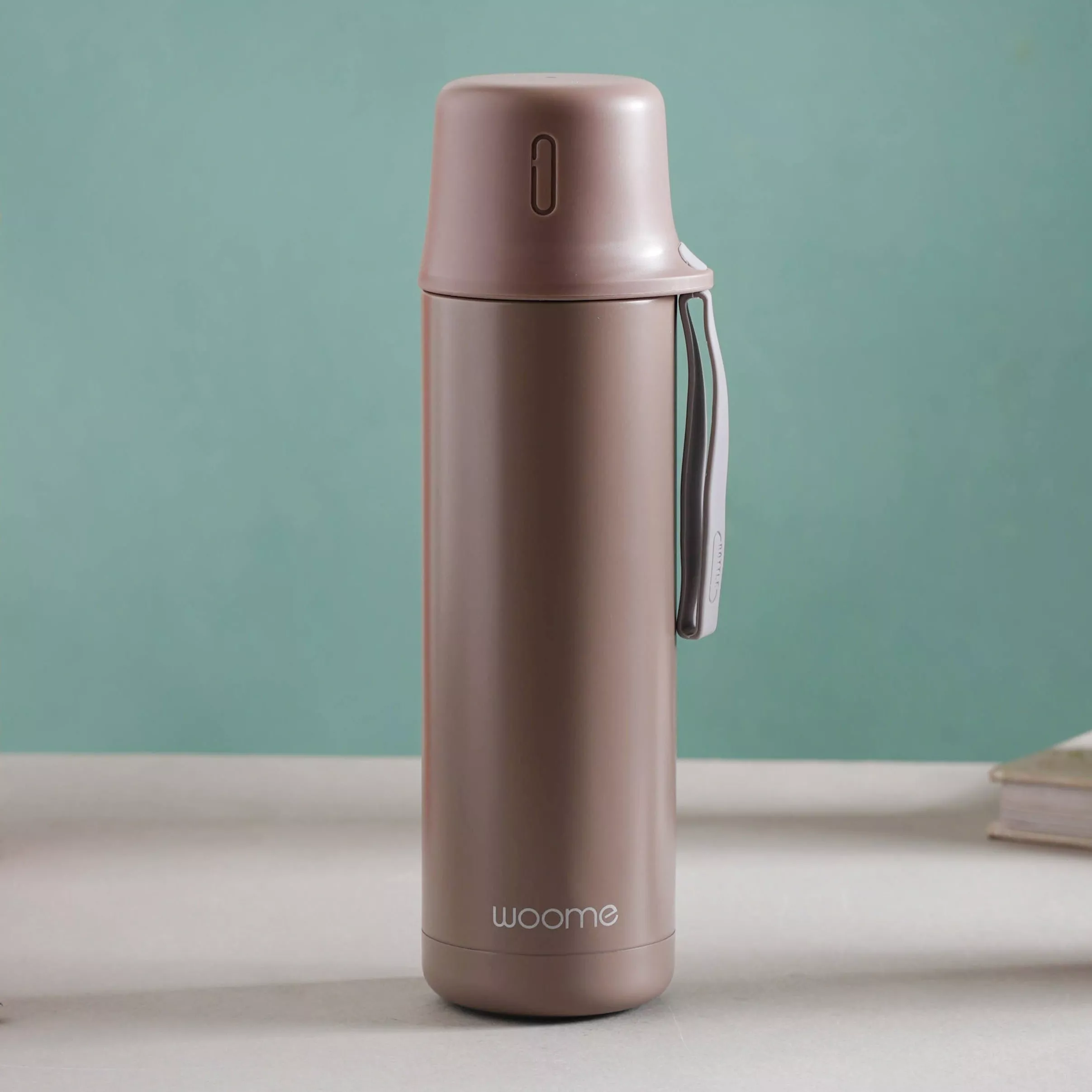 Large Vacuum Flask|Beige&Black&Brown&Red
