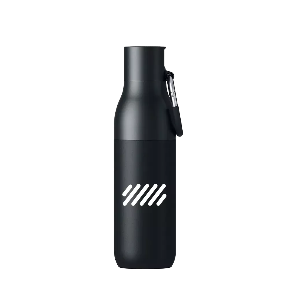 Larq 25 oz Filtered Bottle|Obsidian&Granite White