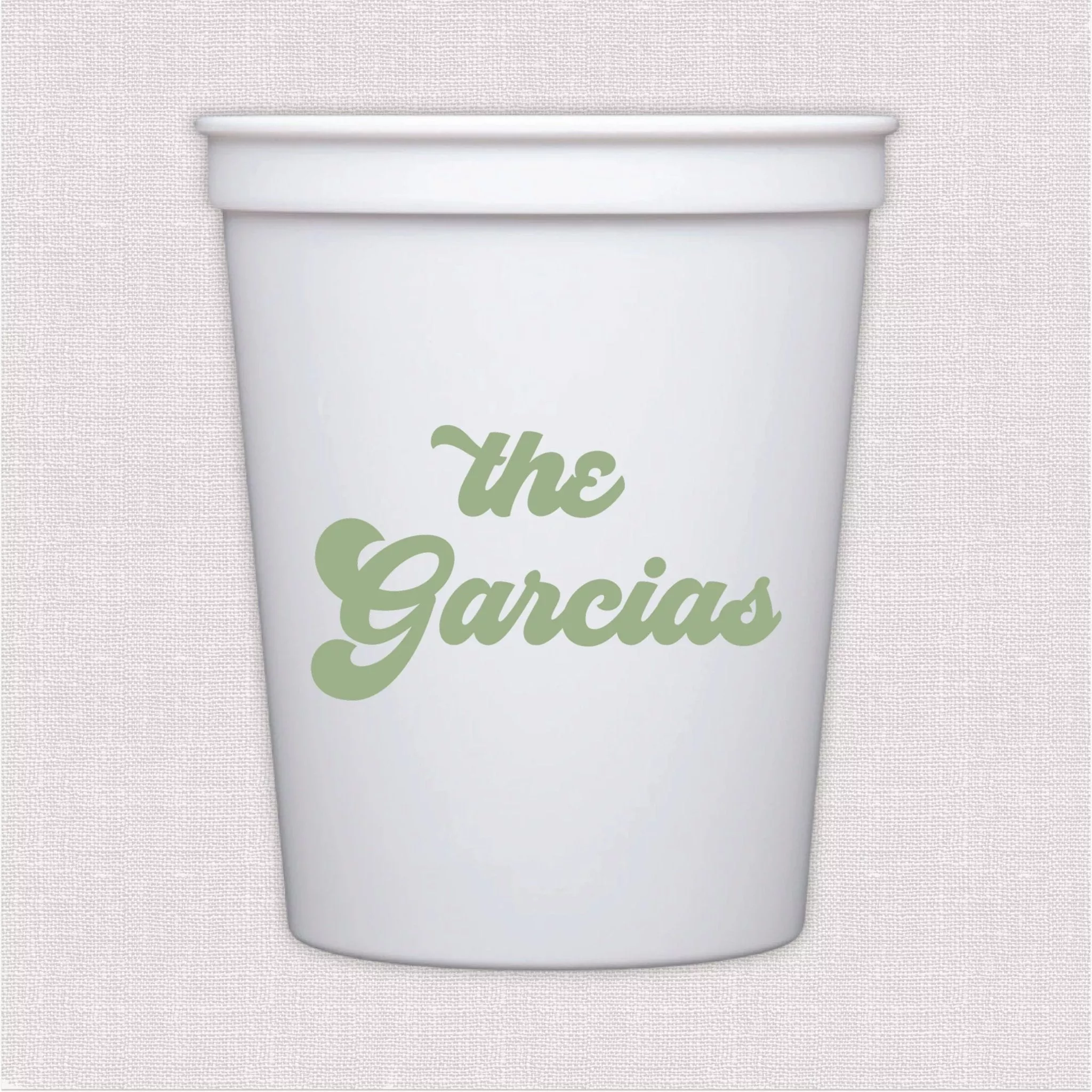 Last Name Wedding Personalized Stadium Plastic Cups