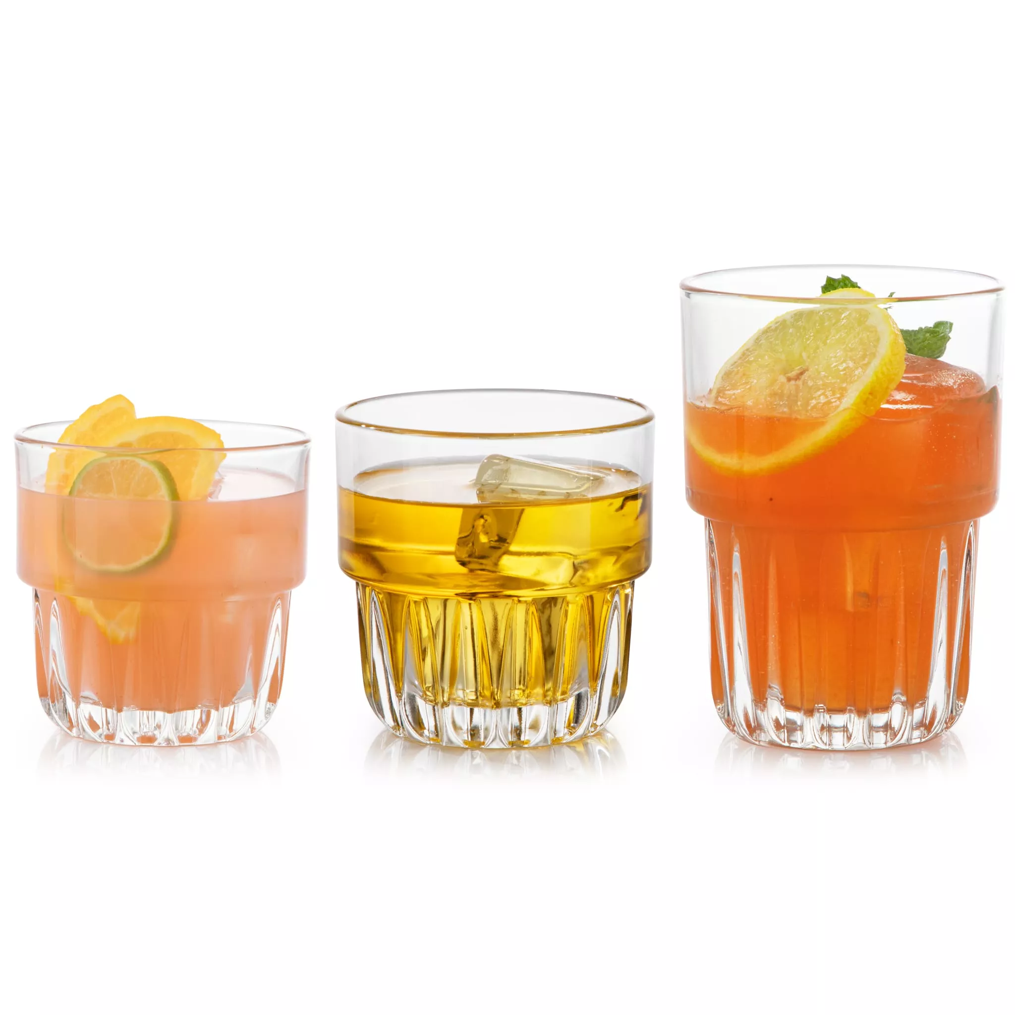 Libbey Everest Stackable 12 Piece Mixed Glass Drinkware Set