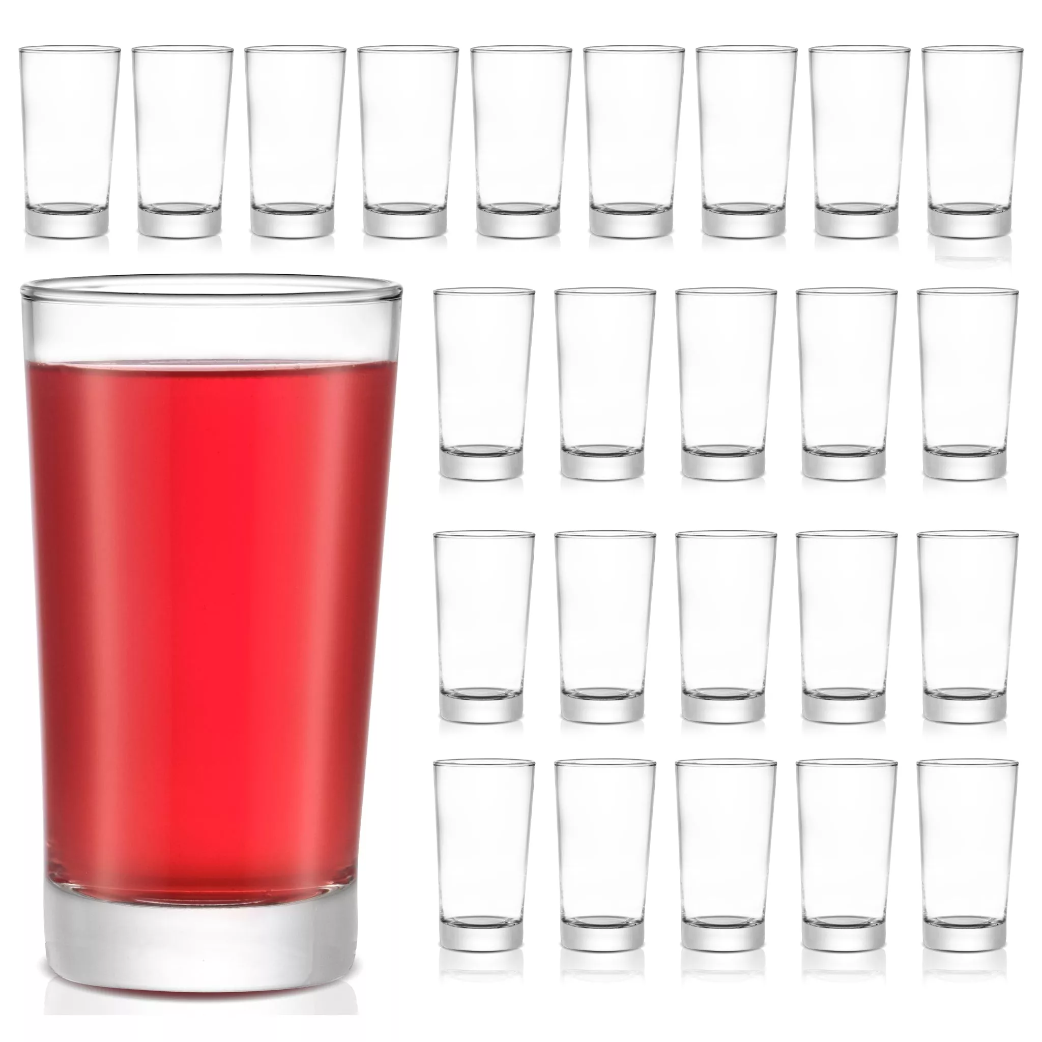 Libbey Heavy Base Highball Drinking Glasses, 8 ounce, Set of 24