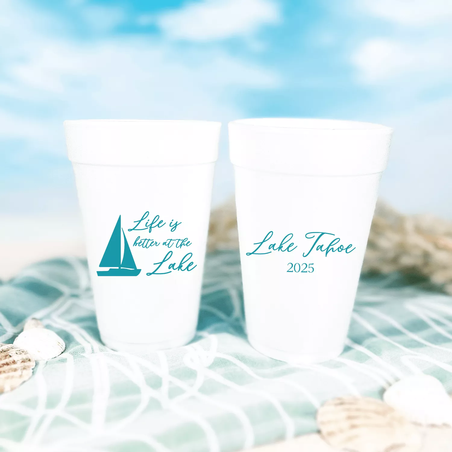 Life is Better At The Lake Foam Cups