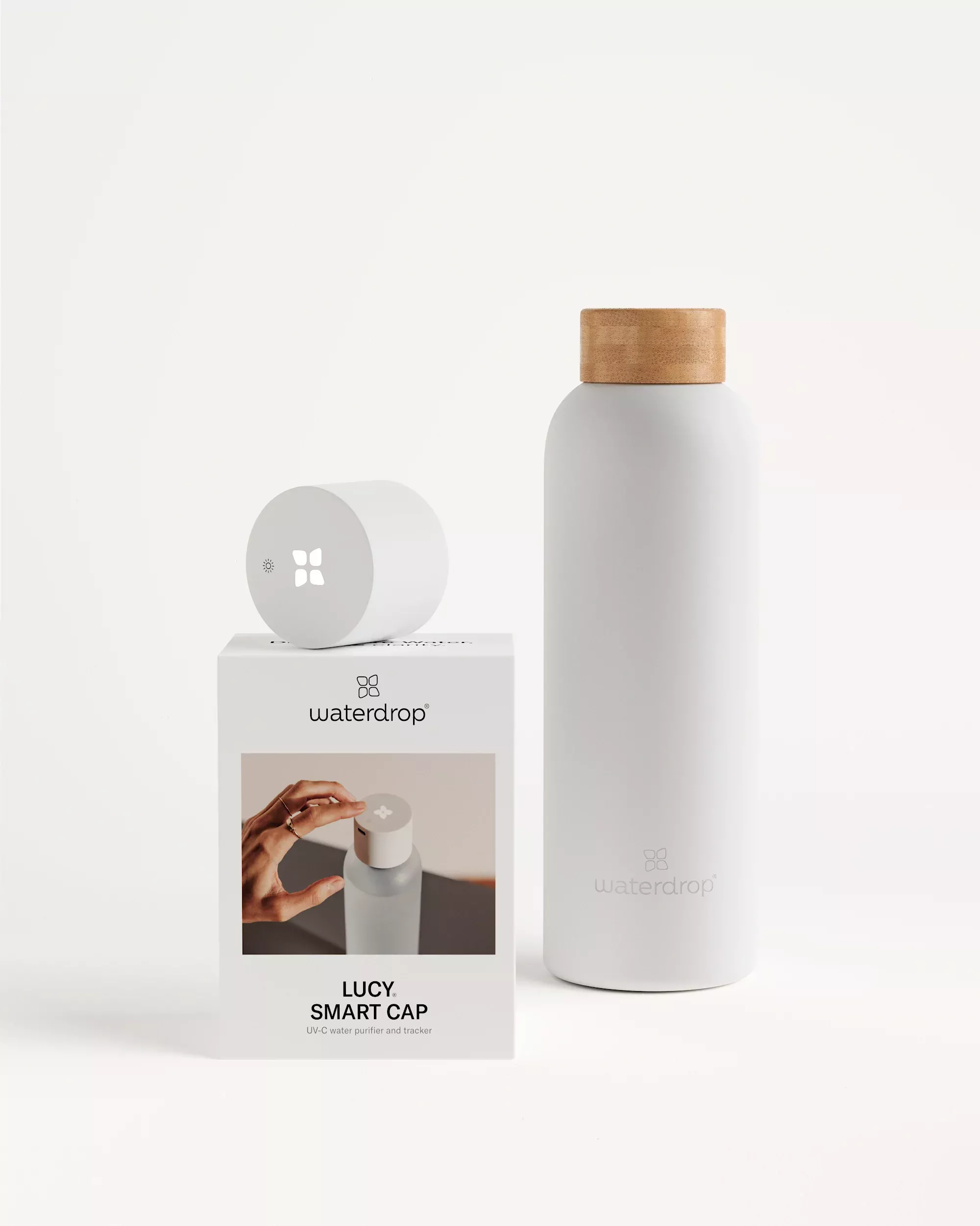 LUCY Smart Cap Set|20 oz|Steel White
