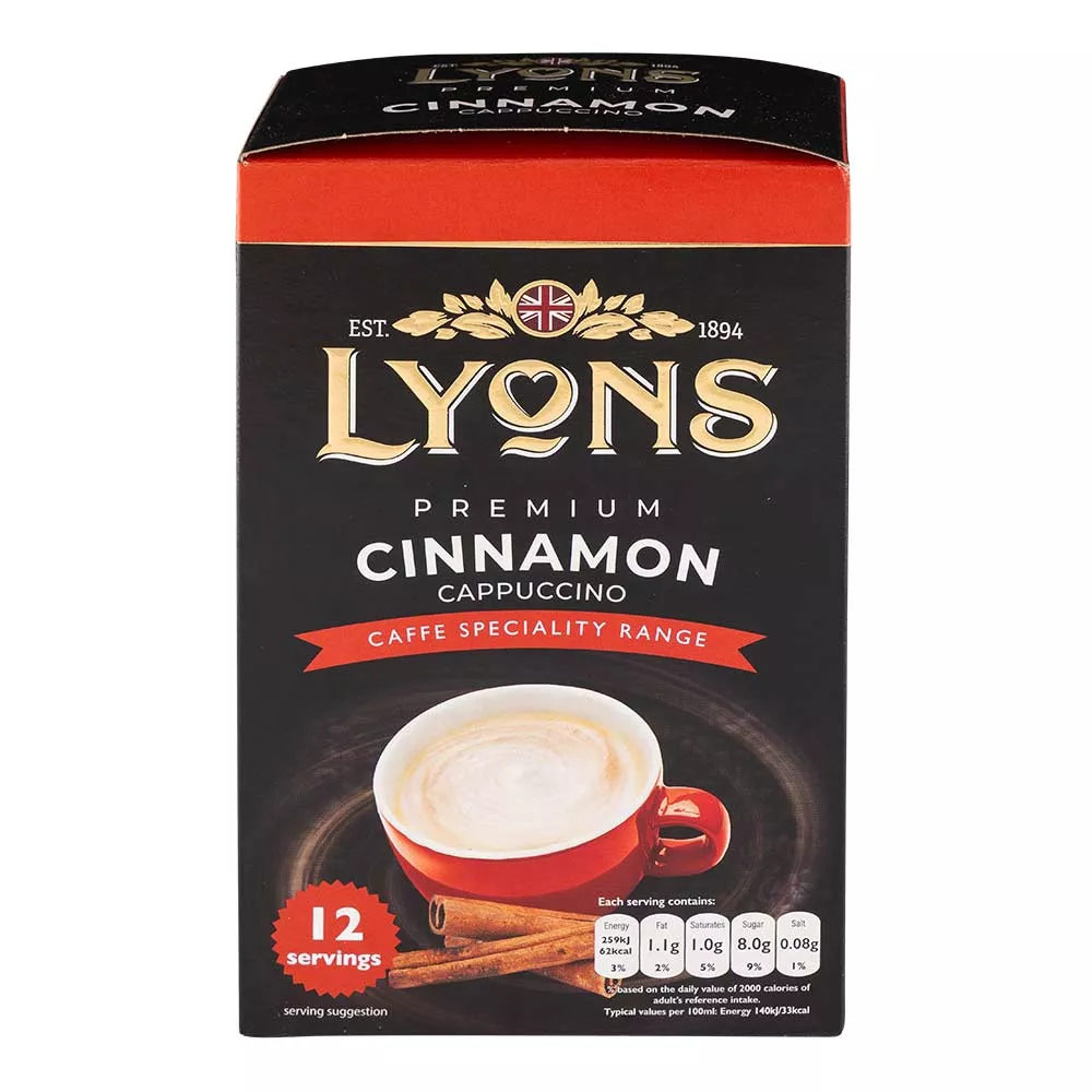 Lyons Premium Cinnamon Cappuccino 15g x 12 Pack