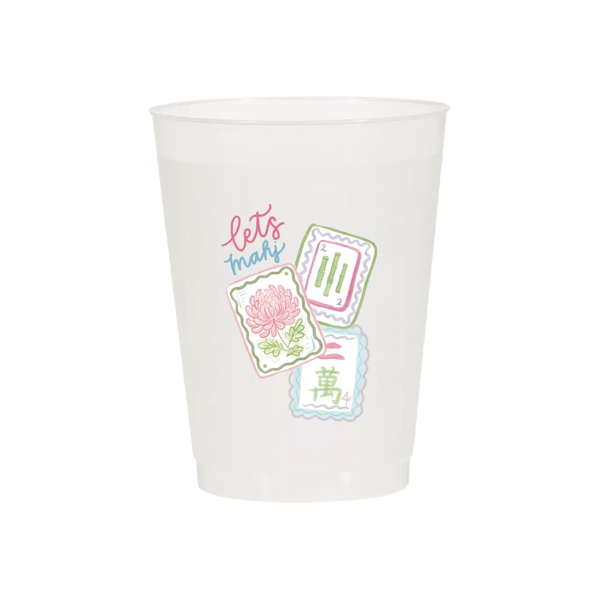 Mahjong Tiles Cups by Jill Bell