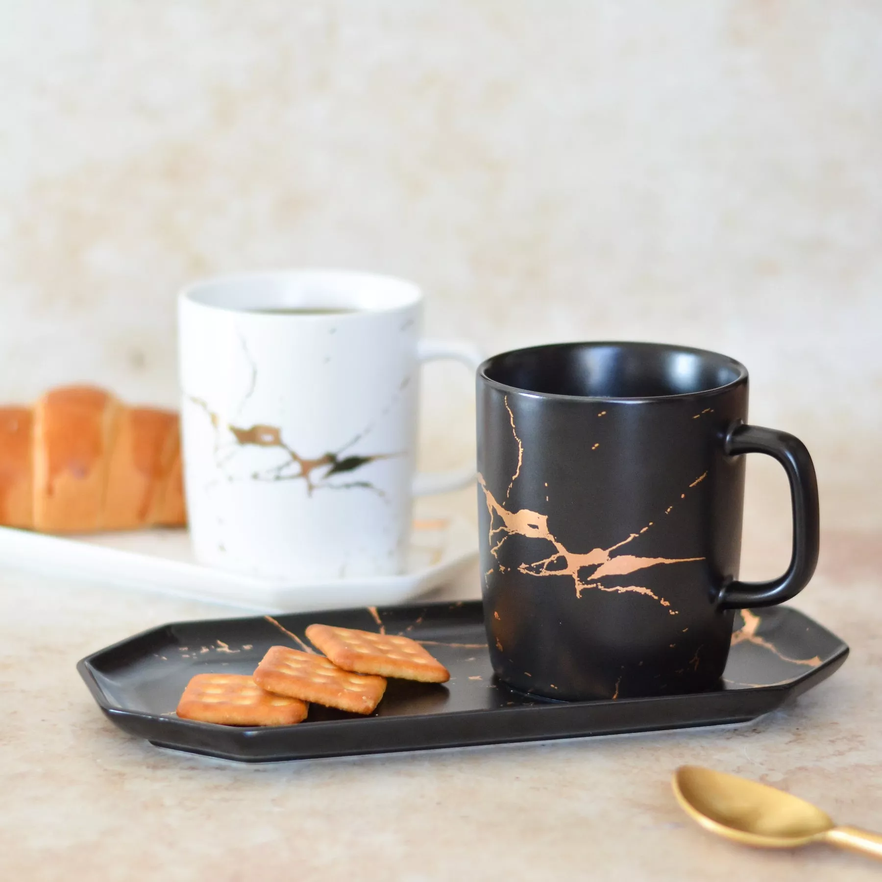 Marble Mugs|Black&White&White&White