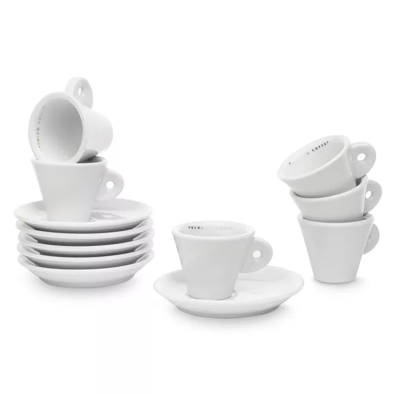 Maromas 6 Piece Espresso Cup and Saucer Set