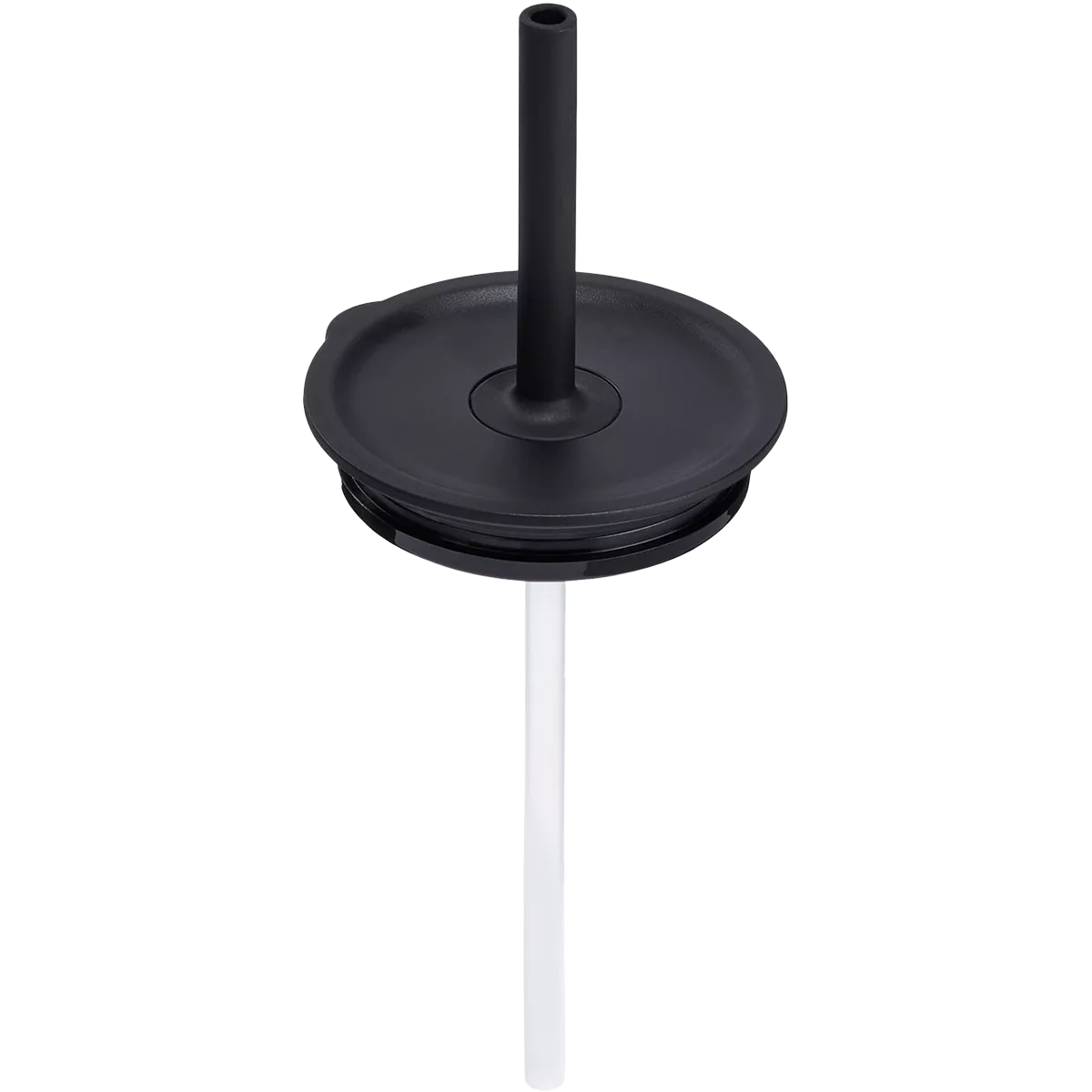 Medium Press-in Straw Lid|Black