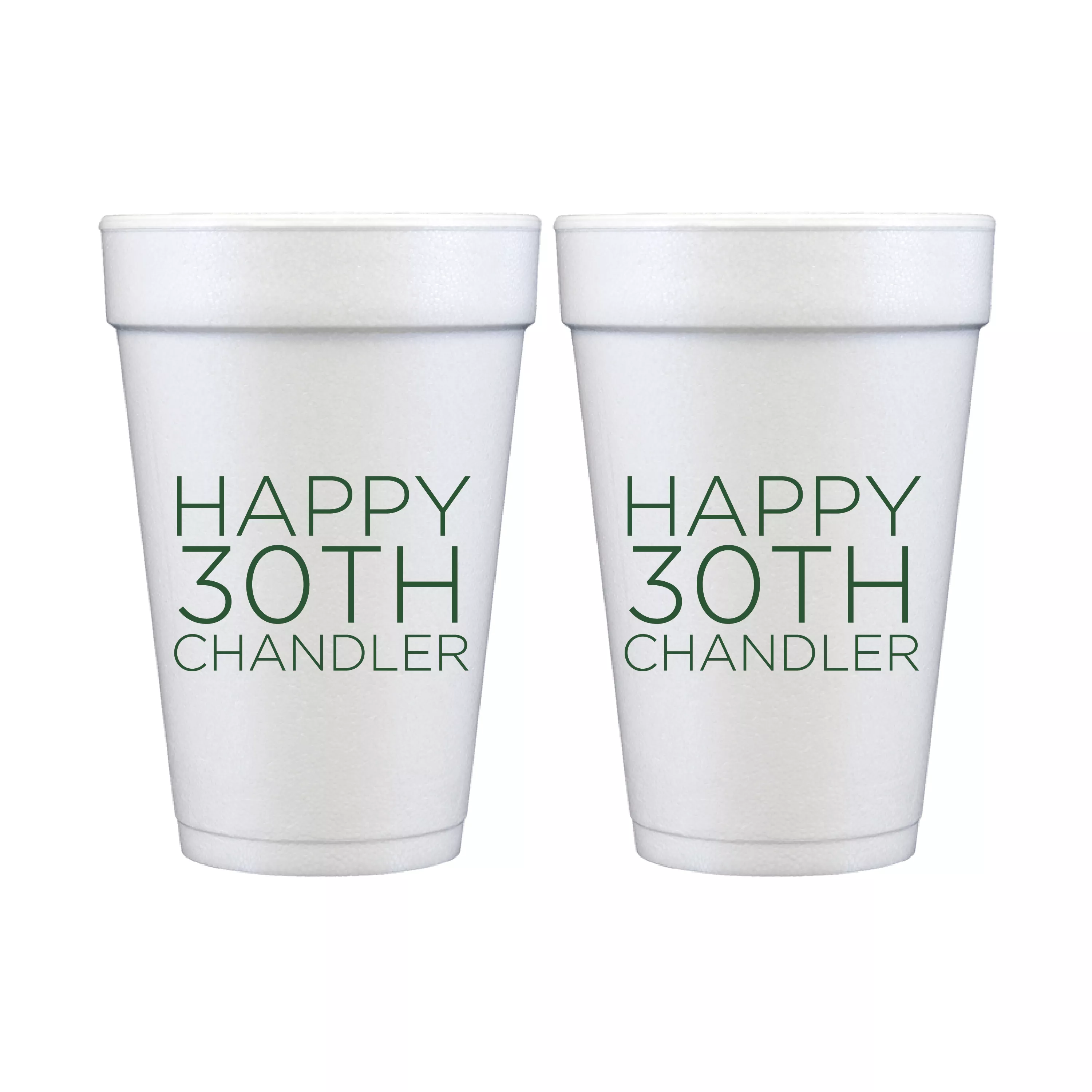 Milestone Age Birthday Foam Cups