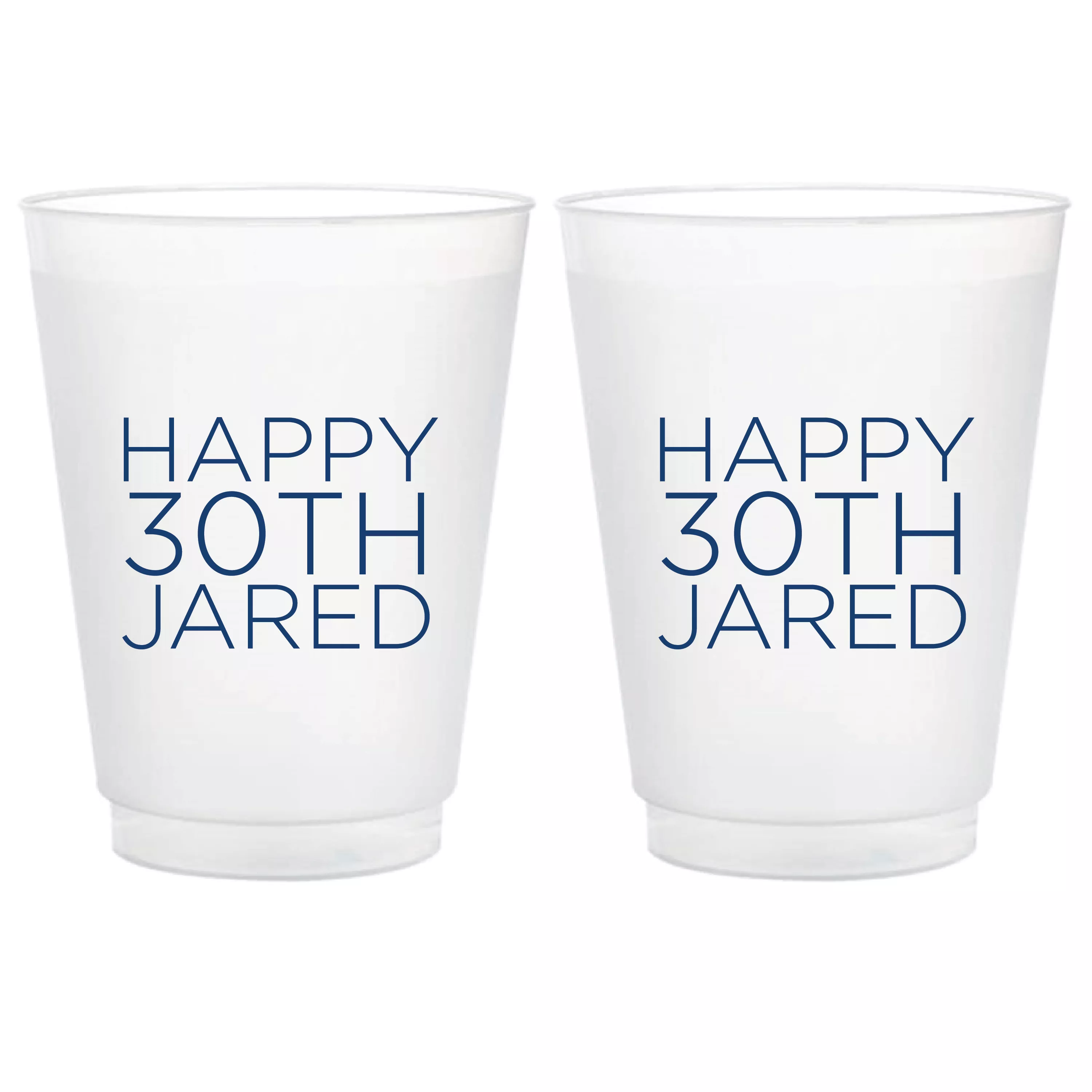 Milestone Age Birthday Frosted Plastic Cups