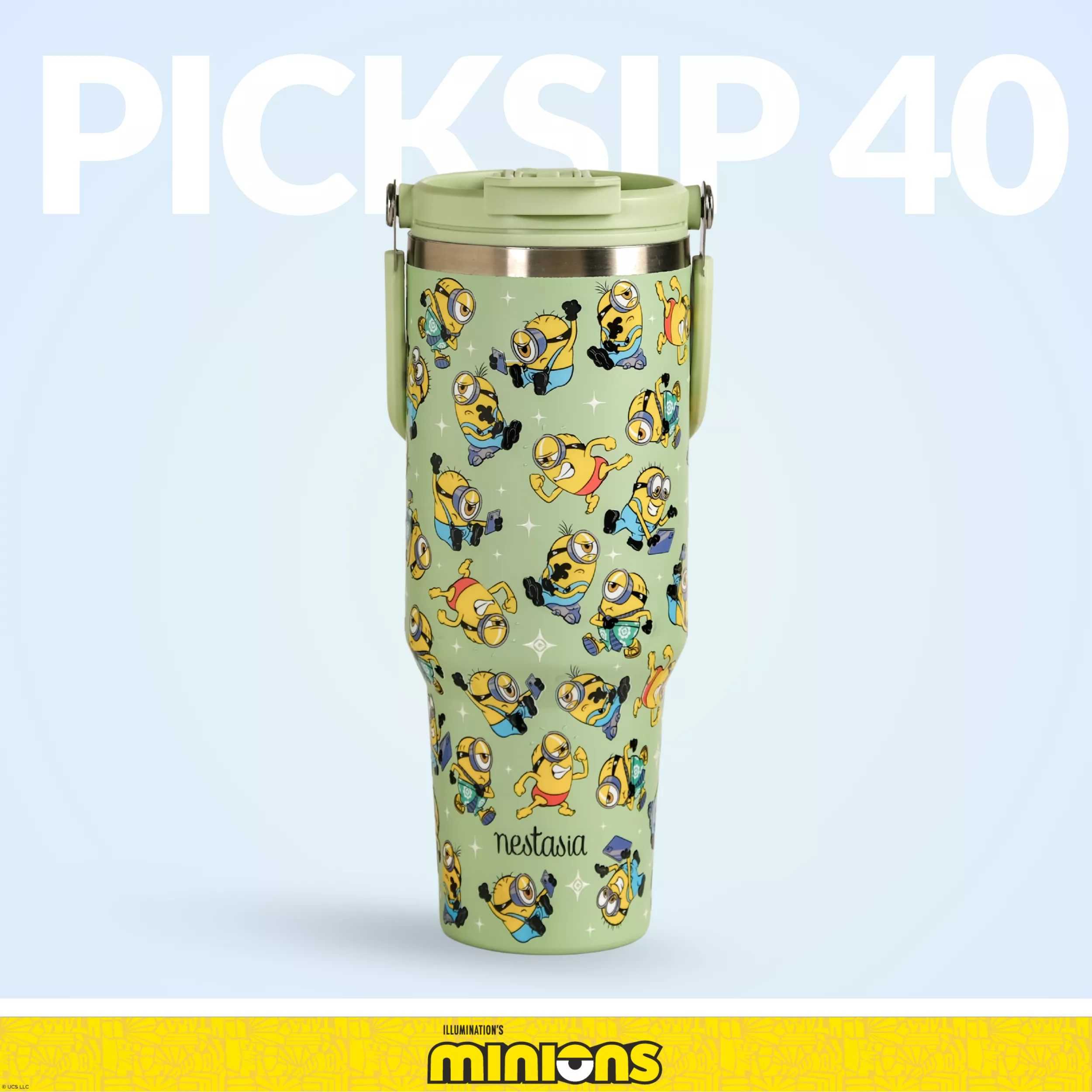 Minions Stuart Poses PickSip40 Bottle 1200ml Green