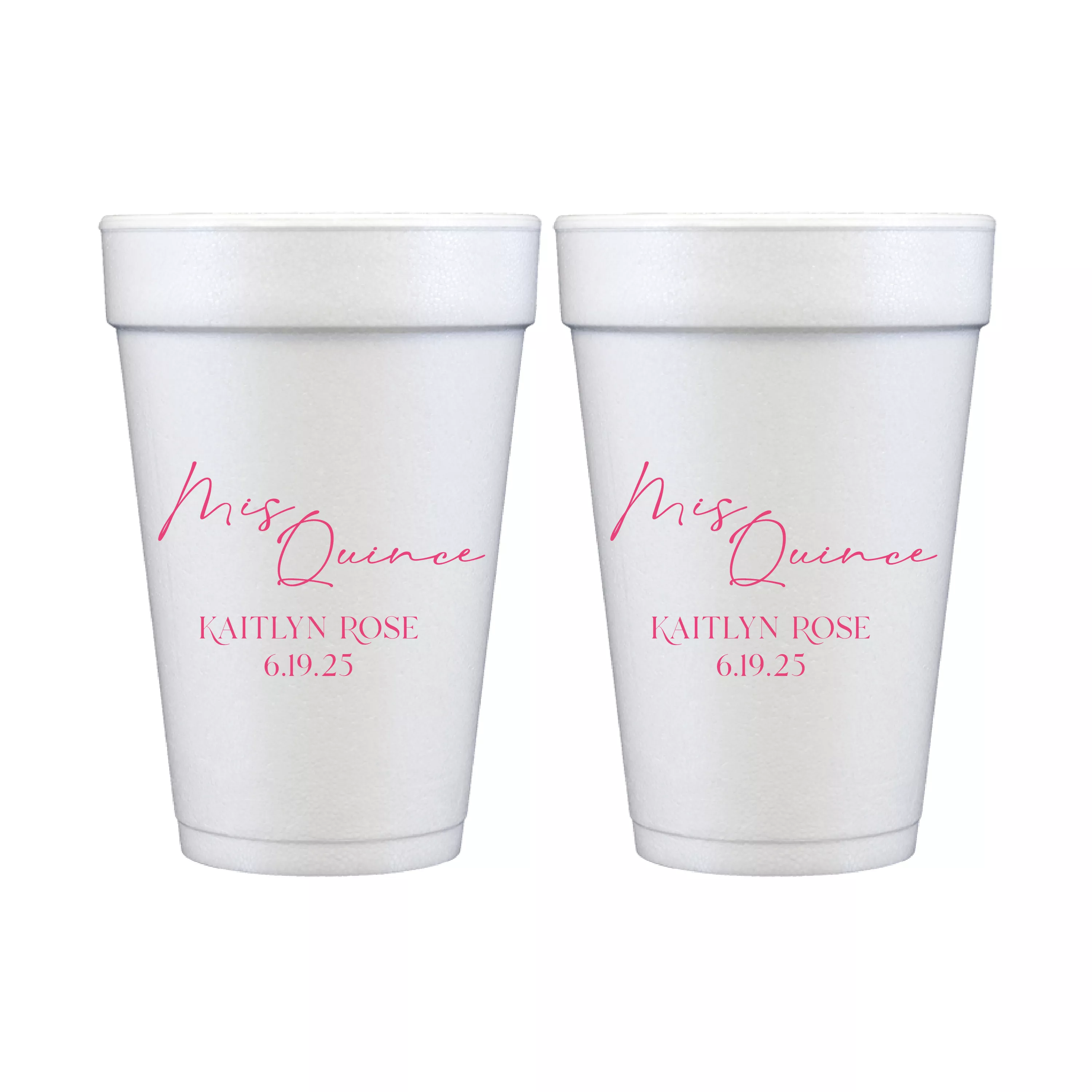 Mis Quince Magic Birthday Foam Cups