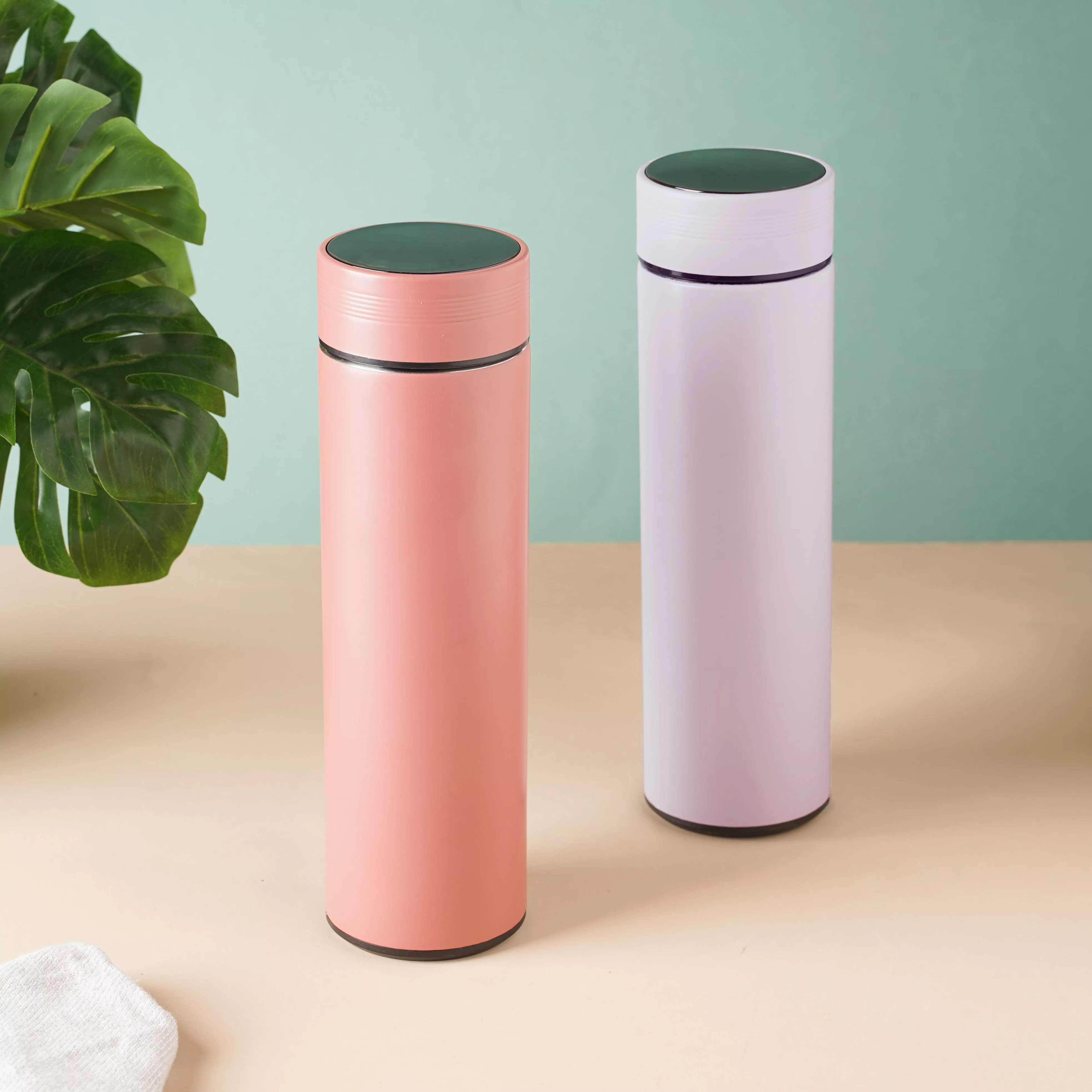 Modern Smart Flask|Redbrick&Light Purple