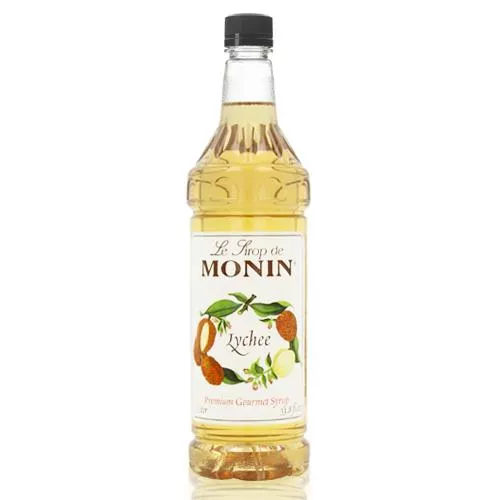 Monin Lychee Syrup Bottle - 1 Liter