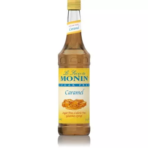 Monin Sugar Free Caramel Syrup Bottle - 750ml