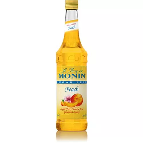 Monin Sugar Free Peach Syrup Bottle - 750ml