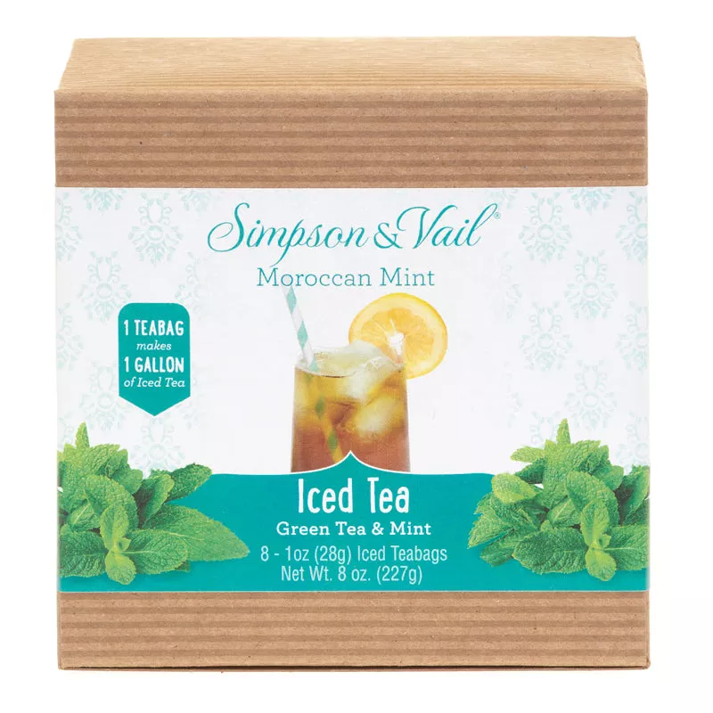 Moroccan Mint Iced Teabags|8 Count&Bulk Box - 96 Count